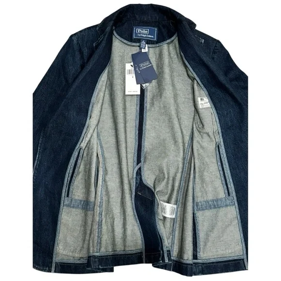 🕶️ Polo Ralph Lauren Cotton Denim Single-Breasted Blazer – Size 4 – NWT 🕶️ - Picture 9 of 12